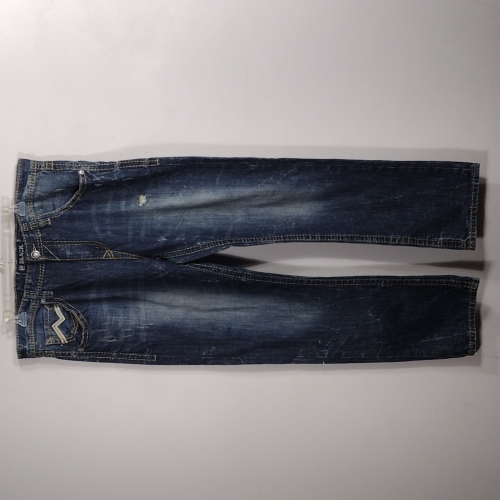 EUC CJ Black Premium Relaxed Straight Jeans Cotton Size 36/34
